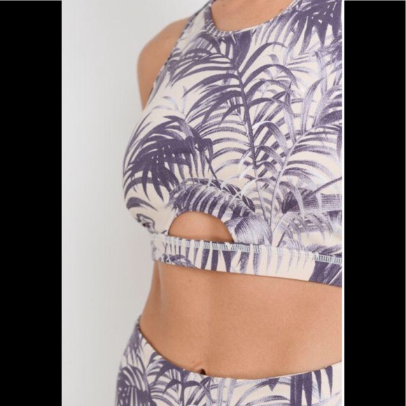 Mono B Other - Purple Palms Racerback Sports Bra
